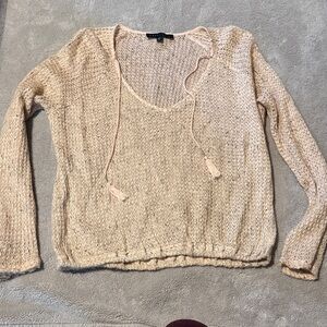 Sanctuary Women's Tan V-Neck Sweater